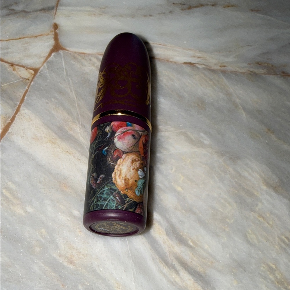 MAC Cosmetics A41 Floral Patterned Lipstick with Gold Accents Burnished‎ Beige